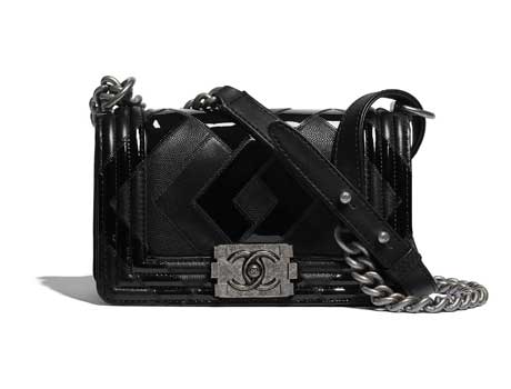 Túi xách Chanel Boy Size nhỏ da bê màu đỏ tía