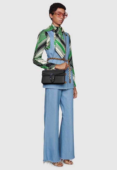 Túi Gucci Dionysus small shoulder bag da đen mẫu mới nhất 2021-2022