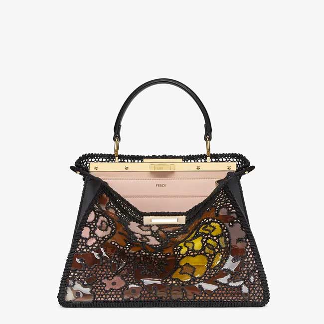 Túi Fendi Peekaboo I See U Black lace bag