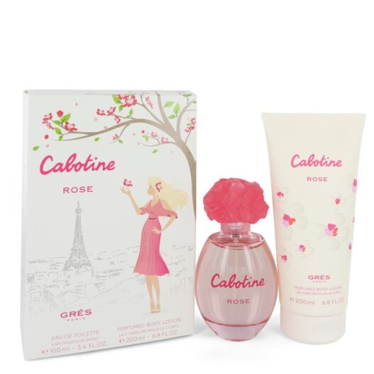 Nước hoa Bộ quà tặng Cabotine Rose gồm có: 100 ml (3.4 oz) Eau De Toilette (EDT) Spray + 6.7 oz (200 ml) Body Lotion chính hãng sale giảm giá