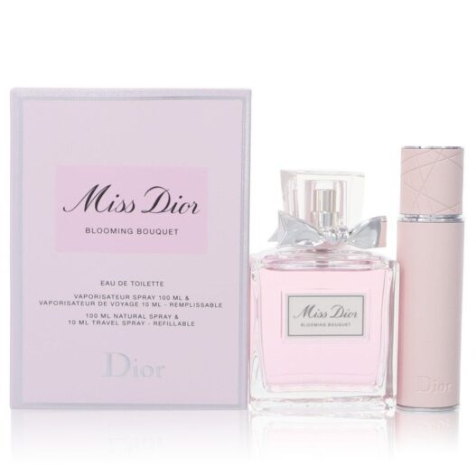 Nước hoa Bộ quà tặng Miss Dior Blooming Bouquet gồm có: 100 ml (3.4 oz) Eau De Toilette (EDT) Spray + 0.34 oz Refillable Travel Spray chính hãng sale giảm giá
