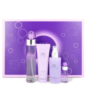 Perry Ellis 360 Purple Gift Set: 100ml (3.4 oz) Eau De Parfum (EDP) Spray + 0
