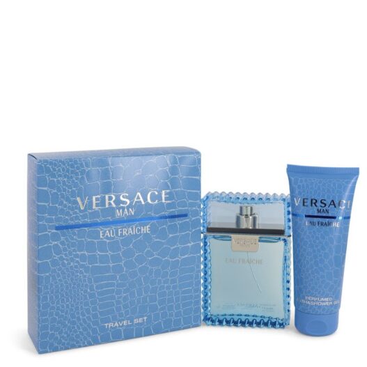 Nước hoa Bộ quà tặng Versace Man gồm có: 100ml (3.3 oz) Eau De Toilette (EDT) Spray (Eau Frachie) + 100ml (3.3 oz) Gel tắm chính hãng sale giảm giá